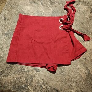 Altar'd State Red Wrap Shorts